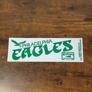 NFL 1984 PHILADELPHIA EAGLES  BUMPER STICKER  Cottman Transmission NEW OLD STOCK